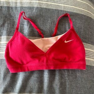 Red Nike sports bra